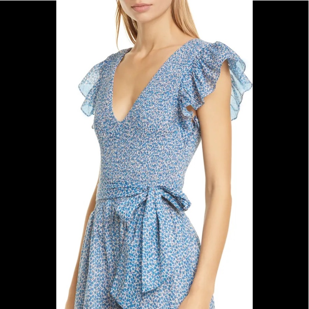 Floral Metallic Jumpsuit LA VIE REBECCA TAYLOR